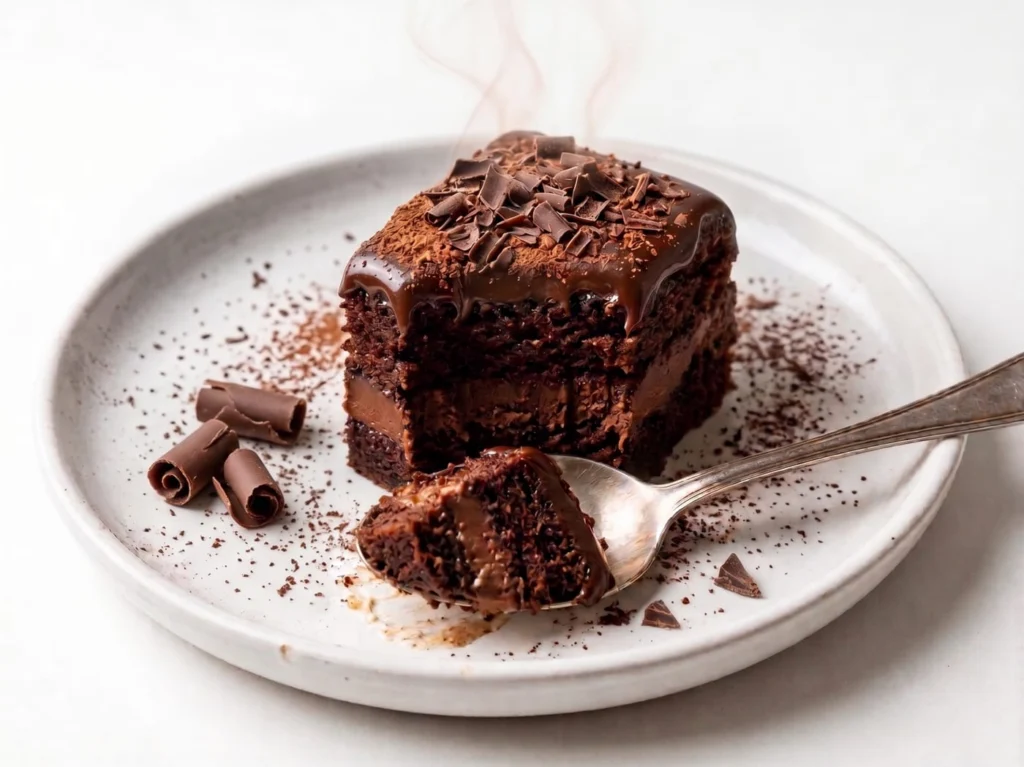 Slice of house-made chocolate cake