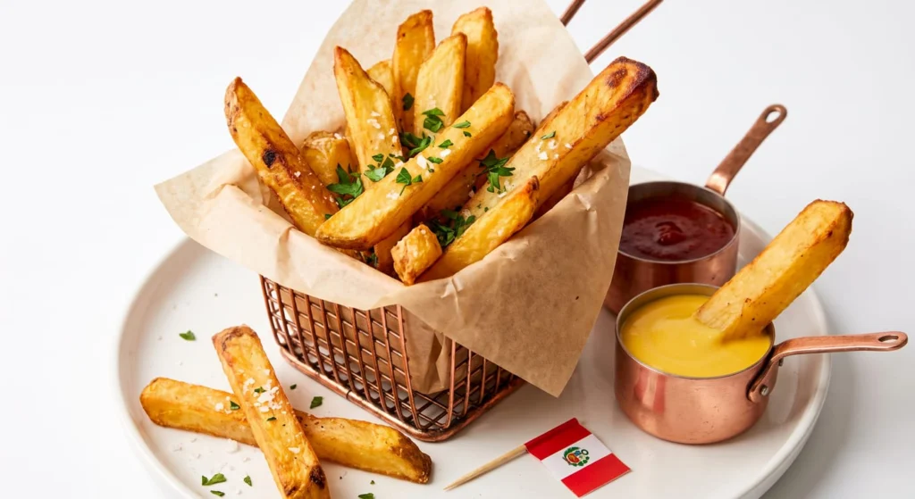 Basket of golden french fries